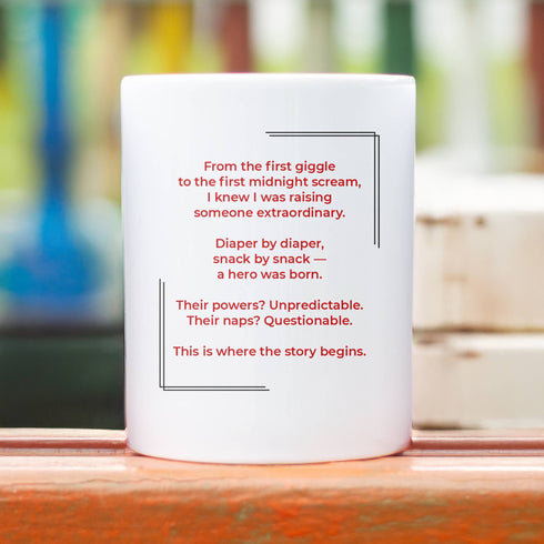 Custom Baby Thor Mug – Funny Personalized Mug for Mom from Baby | Hero I Rocked to Sleep